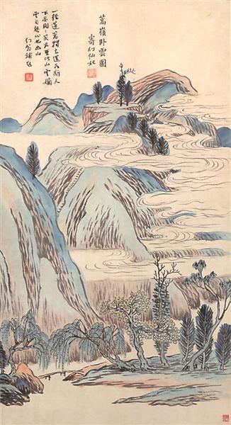 蒿嶺臥云圖 齊白石 紙本設(shè)色 軸 73.8×40cm 無年款 故宮博物院藏