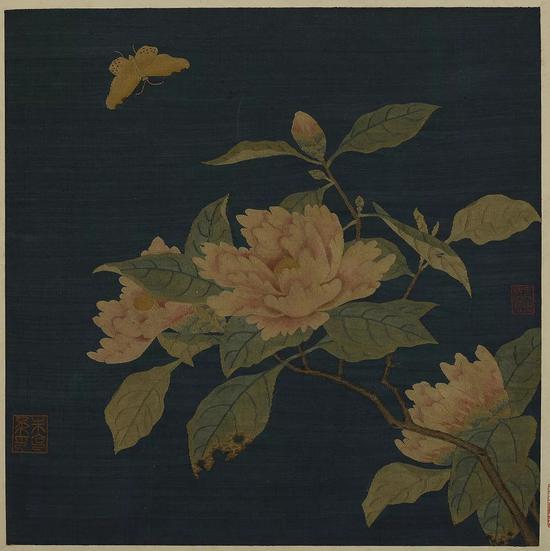 宋 緙絲朱克柔山茶冊頁