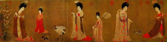 唐 周昉簪花仕女圖