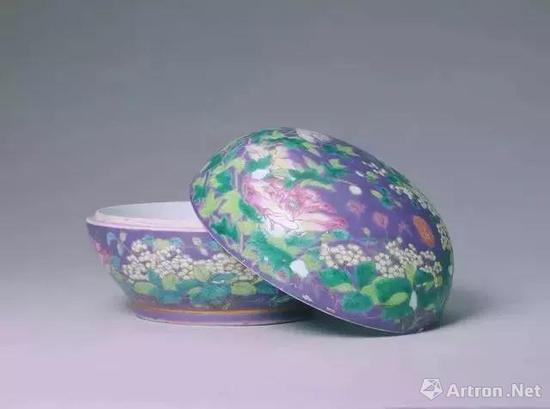 荷花鷺鷥紋魚缸圖樣黃簽(左右)