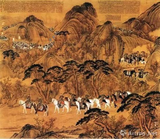 郎世寧 哨鹿圖軸