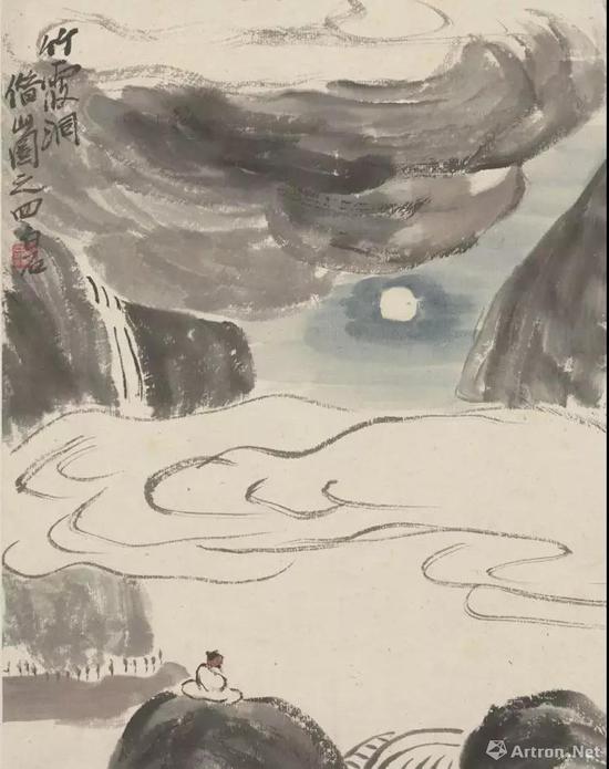 齊白石 自臨借山圖冊之竹霞洞 紙本設(shè)色 25.5cm×20cm 1927年 中國藝術(shù)研究院
