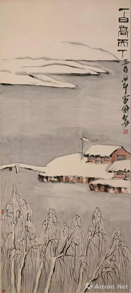 齊白石 山水十二條屏之一