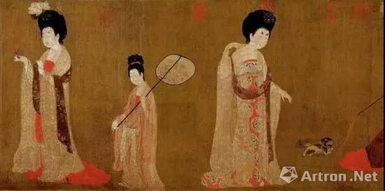 唐 周昉 《簪花仕女圖》局部