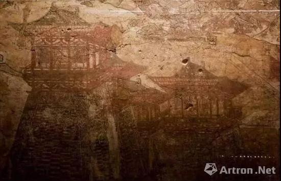 唐 懿德太子墓 建筑壁畫(huà)