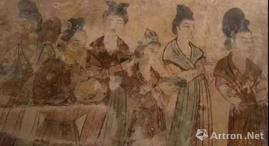 唐 永泰公主墓壁畫(huà)(局部)
