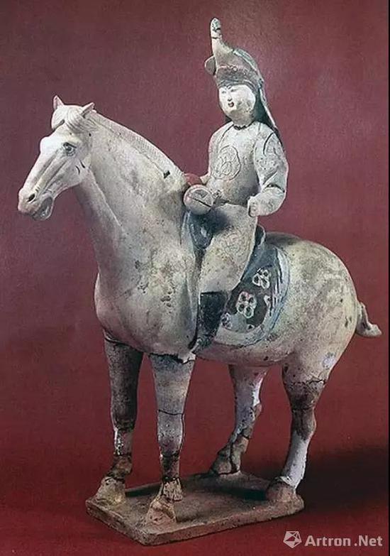 唐 三彩騎馬女俑