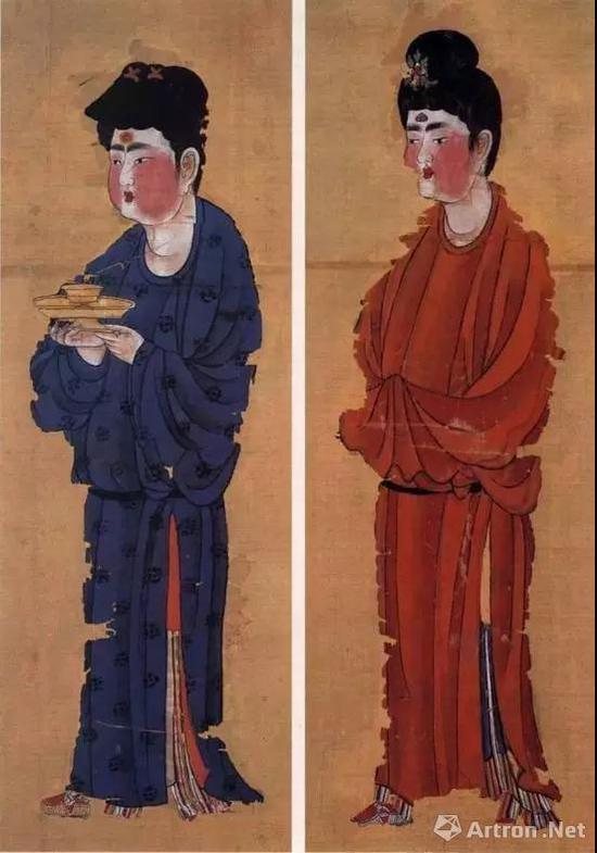唐《弈棋仕女圖》局部