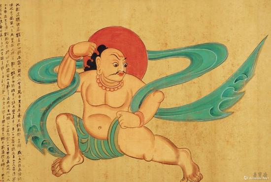 張大千 摹西魏敦煌壁畫夜叉 108cm×74.8cm 絹本設(shè)色 四川博物院藏
